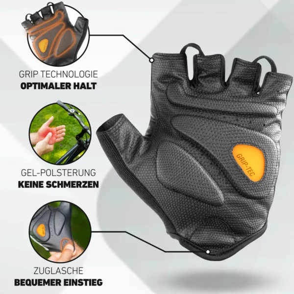 BikeRider Advanced - Profi Radhandschuh mit Gel Polster – Bild 2