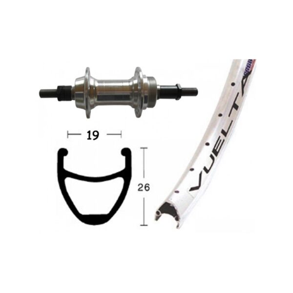 Bike-Parts Hinterrad 28 x 1.75 Zoll mit Schraubkranz
