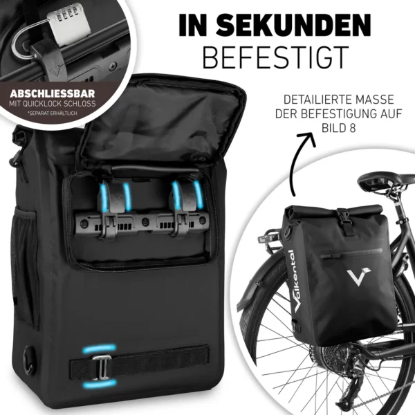 ValkOne Light - 3in1 Fahrradtasche - perfekt für deinen Alltag! – Bild 2
