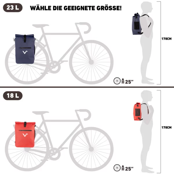 ValkOne Light - 3in1 Fahrradtasche - perfekt für deinen Alltag! – Bild 5