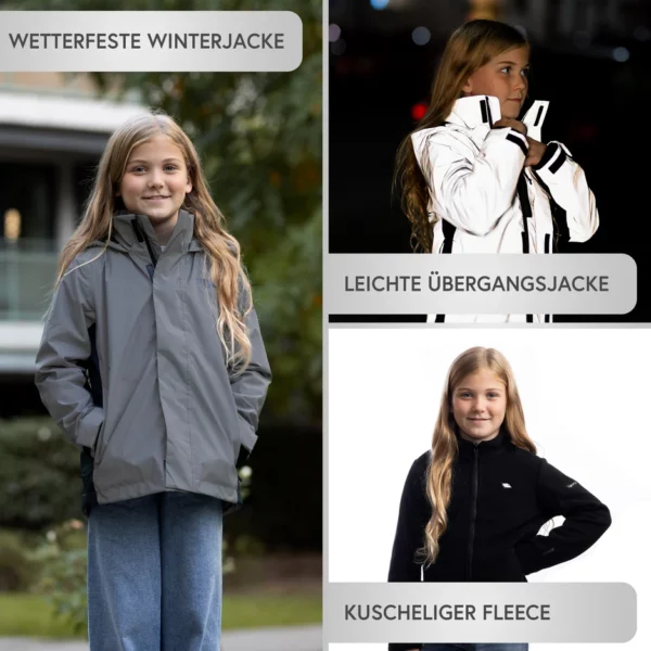 3in1 Smart Jacket - Reflektierende Jacke mit Fleece Zipp-In für Jungen & Mädchen – Bild 4