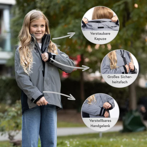 3in1 Smart Jacket - Reflektierende Jacke mit Fleece Zipp-In für Jungen & Mädchen – Bild 5