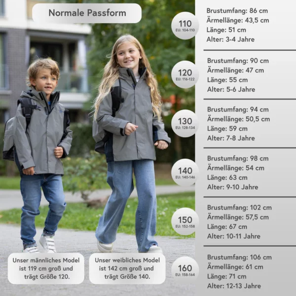 3in1 Smart Jacket - Reflektierende Jacke mit Fleece Zipp-In für Jungen & Mädchen – Bild 6
