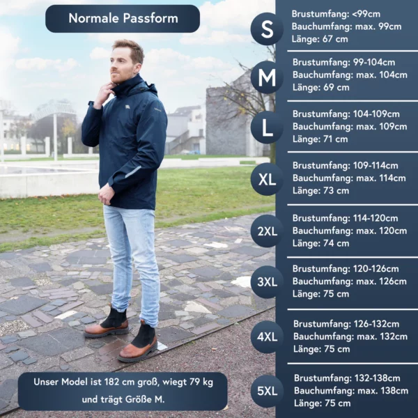 3in1 Smart Jacket - Wasserdichte Jacke mit Fleece Zipp-In - Herren – Bild 12