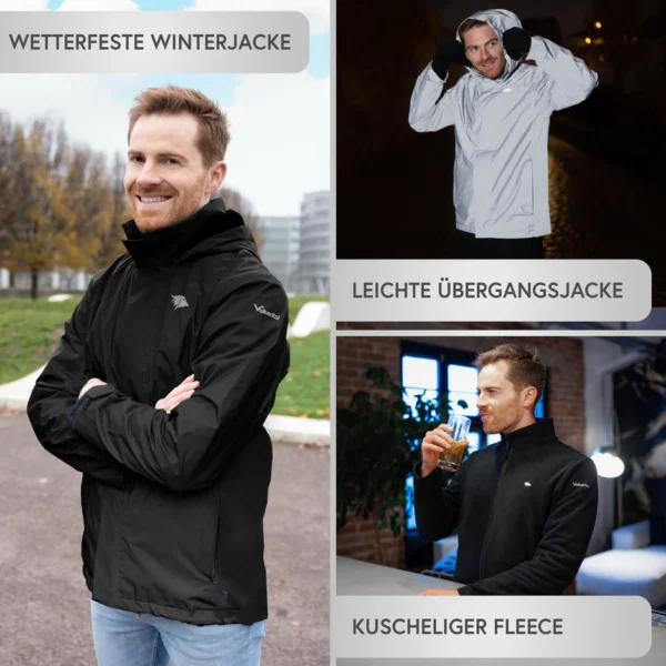 3in1 Smart Jacket - Wasserdichte Jacke mit Fleece Zipp-In - Herren – Bild 8