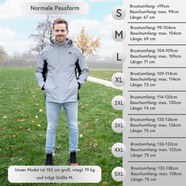 3in1 Smart Jacket - Wasserdichte Jacke mit Fleece Zipp-In - Herren – Bild 5