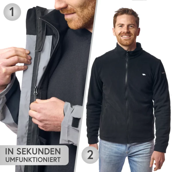 3in1 Smart Jacket - Wasserdichte Jacke mit Fleece Zipp-In - Herren – Bild 6