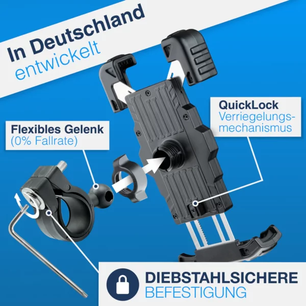 PhoneFix - Fahrrad Handyhalterung zum Befestigen am Lenker – Bild 2
