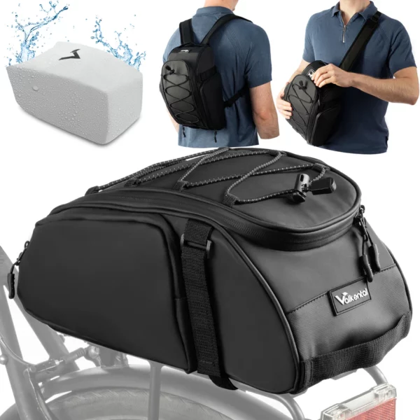 Trunk Bag - Aufliegende Gepäckträgertasche mit Rucksackfunktion – Bild 3